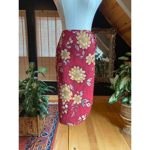 Floral Silk Skirt Set - Picture 5 of 10